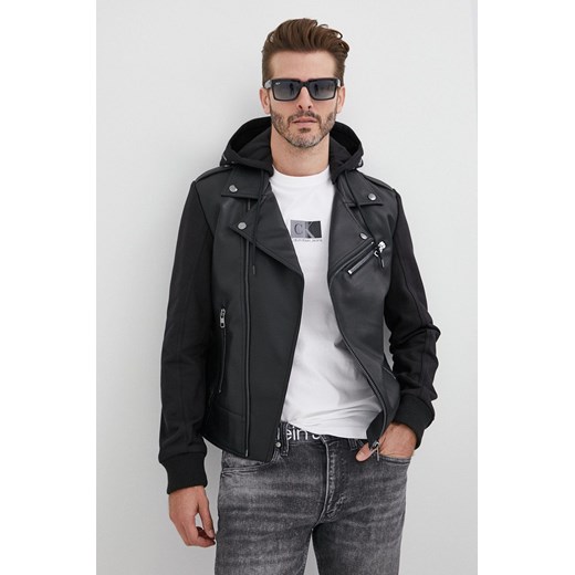 Calvin Klein Jeans ramoneska męska kolor czarny przejściowa M ANSWEAR.com