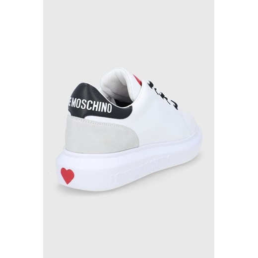 Love Moschino buty skórzane kolor biały Love Moschino 36 ANSWEAR.com