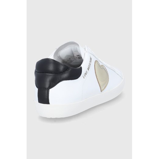 Love Moschino buty kolor biały na płaskim obcasie Love Moschino 37 ANSWEAR.com