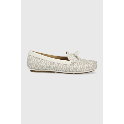 MICHAEL Michael Kors mokasyny JULIETTE MOC 40S2JTFR1B.150 damskie kolor beżowy na płaskim obcasie ze sklepu ANSWEAR.com w kategorii Mokasyny damskie - zdjęcie 135067538