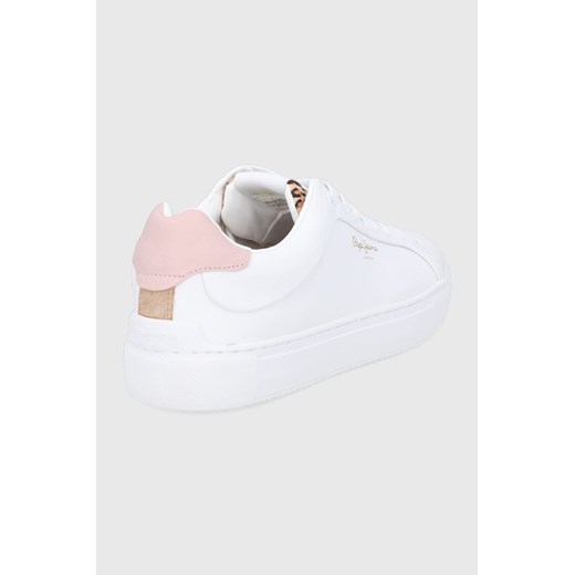 Pepe Jeans buty skórzane Adams Riga kolor biały Pepe Jeans 39 ANSWEAR.com