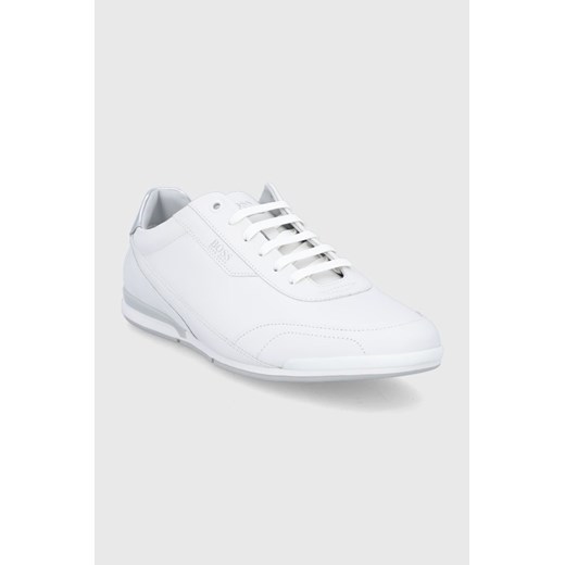 Boss buty skórzane kolor biały 43 ANSWEAR.com
