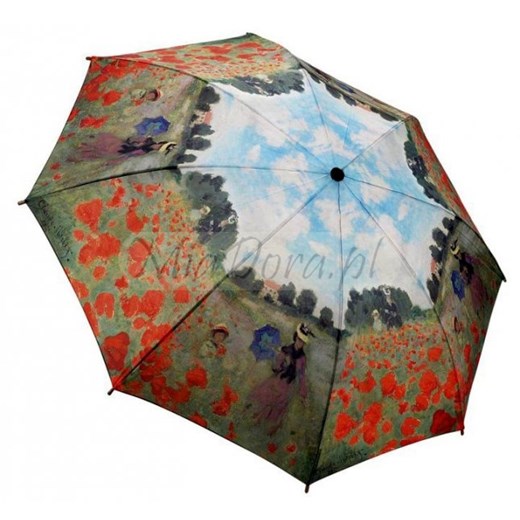 Pole Maków Claude Monet - Mała parasolka damska Galleria parasole-miadora-pl brazowy damskie