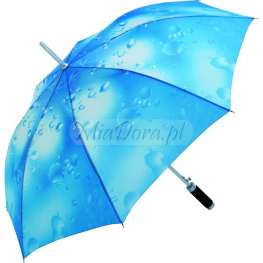 Krople Parasol długi automat parasole-miadora-pl niebieski aluminiowe