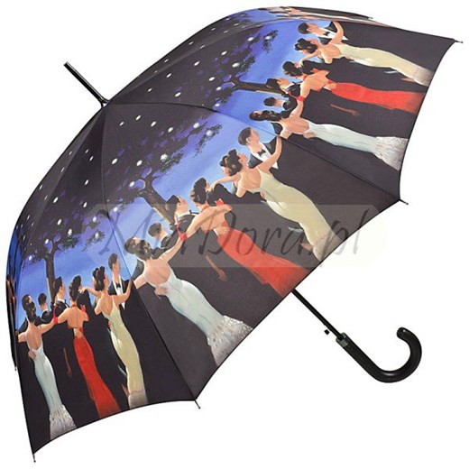 Jack Vettriano &quot;Waltzer&quot; Parasol długi ze skórzaną rączką parasole-miadora-pl szary długie