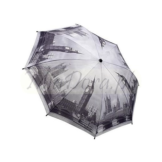 Londyn Mała Parasolka Damska Galleria parasole-miadora-pl szary damskie
