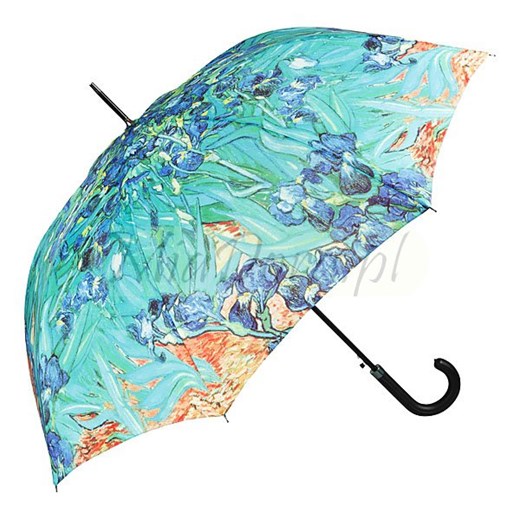 Vincent van Gogh &quot;Irysy&quot; Parasol długi ze skórzaną rączką parasole-miadora-pl turkusowy długie