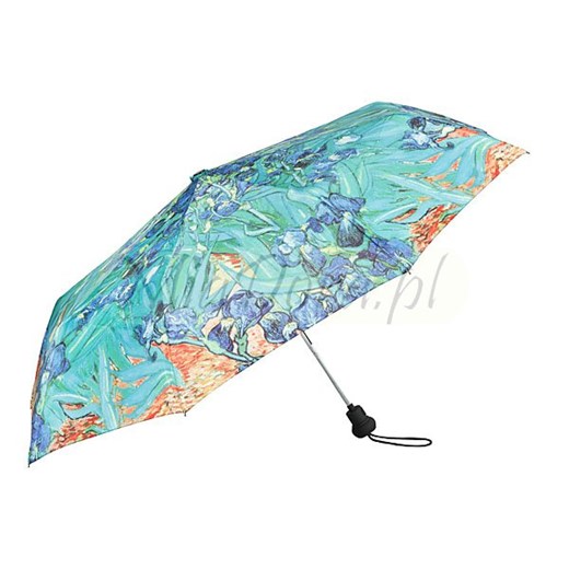 Vincent Van Gogh &quot;Irysy&quot; Parasolka składana z reprodukcją parasole-miadora-pl turkusowy elegancki
