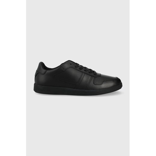 Buty sportowe męskie czarne Calvin Klein sznurowane skórzane 