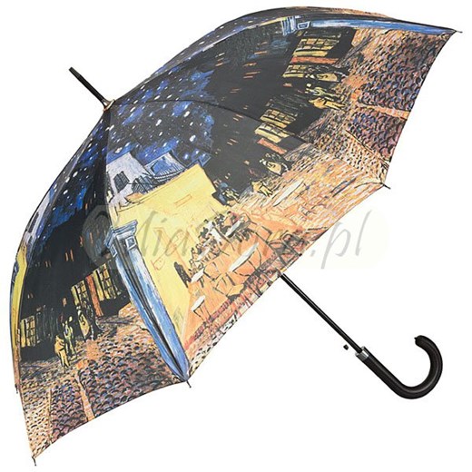 Vincent van Gogh &quot;Kawiarniany taras&quot; Parasol długi ze skórzaną rączką parasole-miadora-pl zolty długie