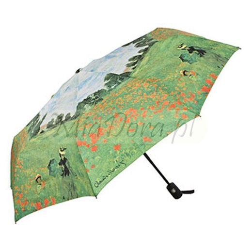 Parasolka składana - Claude Monet &quot;Pole maków&quot; parasole-miadora-pl zielony guma