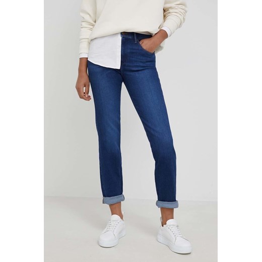 Wrangler jeansy SLIM AUTHENTIC LOVE damskie high waist Wrangler 28/34 ANSWEAR.com