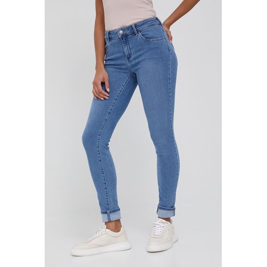 Wrangler jeansy SKINNY SOFT MARBLE damskie medium waist Wrangler 28/32 ANSWEAR.com