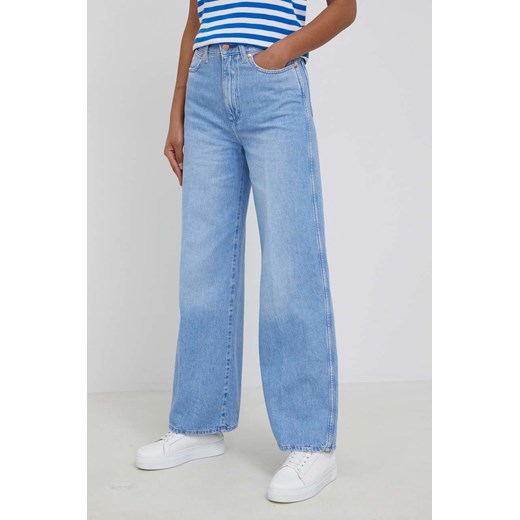 Wrangler jeansy WORLD WIDE CRYSTAL ICE damskie high waist Wrangler 28/32 ANSWEAR.com
