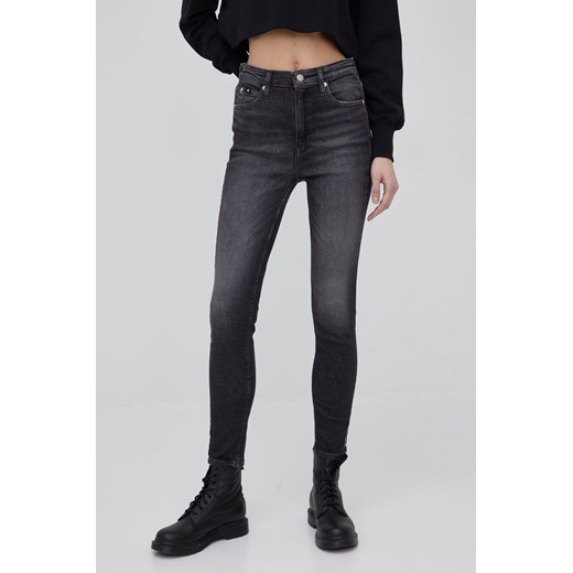 Calvin Klein Jeans jeansy damskie high waist 30 ANSWEAR.com