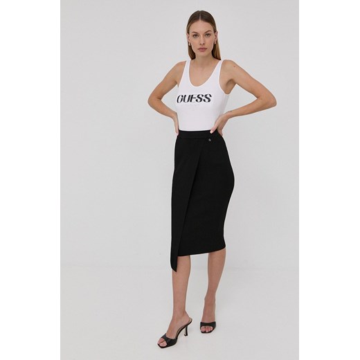 Guess top bawełniany kolor biały Guess XS ANSWEAR.com