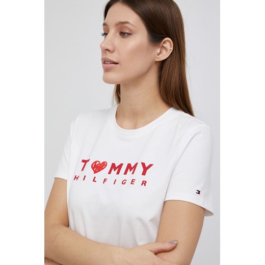 Tommy Hilfiger T-shirt bawełniany kolor biały Tommy Hilfiger L ANSWEAR.com