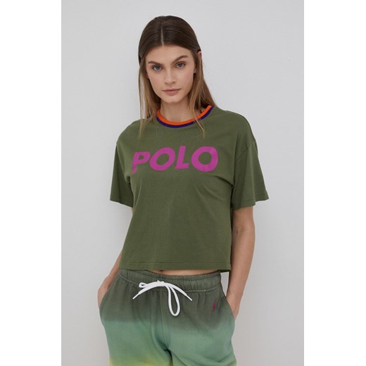 Polo Ralph Lauren t-shirt bawełniany kolor zielony Polo Ralph Lauren M ANSWEAR.com