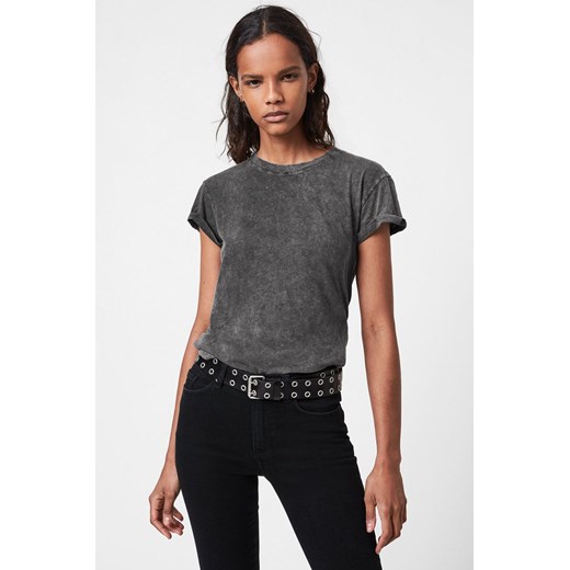 AllSaints T-shirt bawełniany ANNA TEE kolor szary WM275S ze sklepu ANSWEAR.com w kategorii Bluzki damskie - zdjęcie 135084575