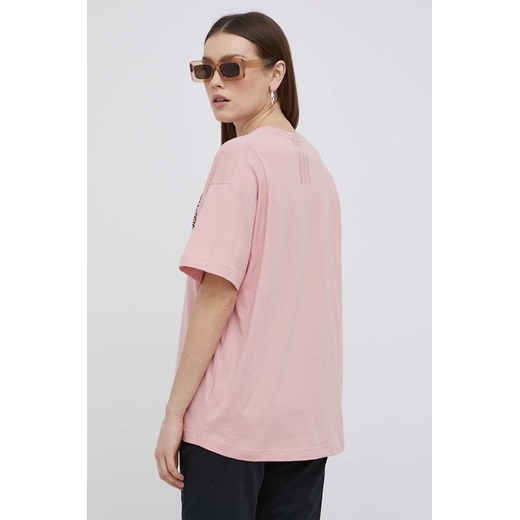 adidas Performance t-shirt bawełniany x Karlie Kloss kolor różowy M okazja ANSWEAR.com
