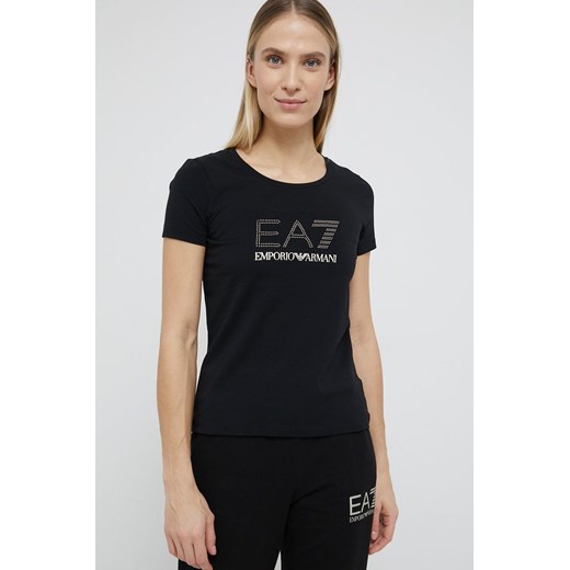 EA7 Emporio Armani T-shirt damski kolor czarny XS ANSWEAR.com