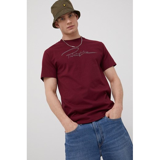 Primitive t-shirt bawełniany kolor bordowy z nadrukiem Primitive XL ANSWEAR.com