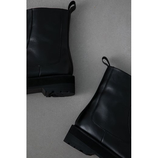 Answear Lab Botki skórzane damskie kolor czarny na platformie Answear Lab 37 okazyjna cena ANSWEAR.com