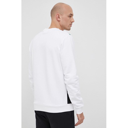 Lacoste Bluza bawełniana męska kolor biały wzorzysta Lacoste M okazja ANSWEAR.com