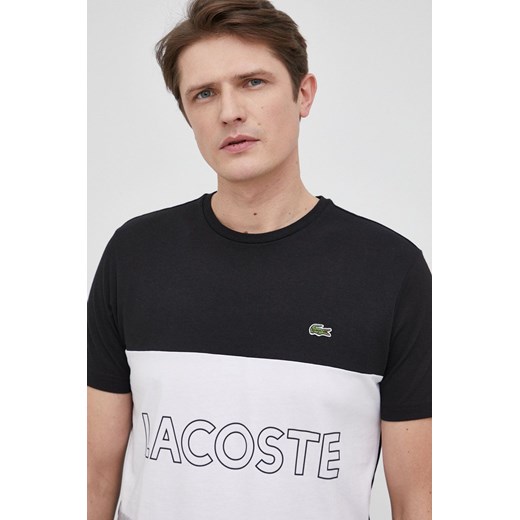 Lacoste T-shirt bawełniany z nadrukiem Lacoste M okazja ANSWEAR.com