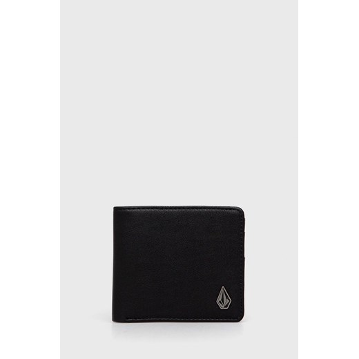 Volcom Portfel męski kolor czarny ze sklepu ANSWEAR.com w kategorii Portfele męskie - zdjęcie 135107546