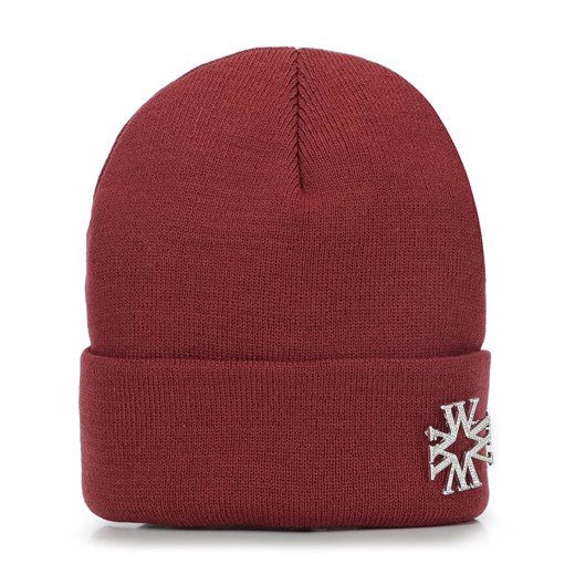 Damska czapka z broszką z literą „W” bordowa ze sklepu WITTCHEN w kategorii Czapki zimowe damskie - zdjęcie 135116478