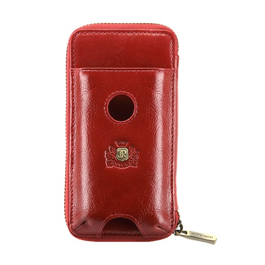 Skórzane czerwone etui na telefon czerwone ze sklepu WITTCHEN w kategorii Portfele damskie - zdjęcie 135122286