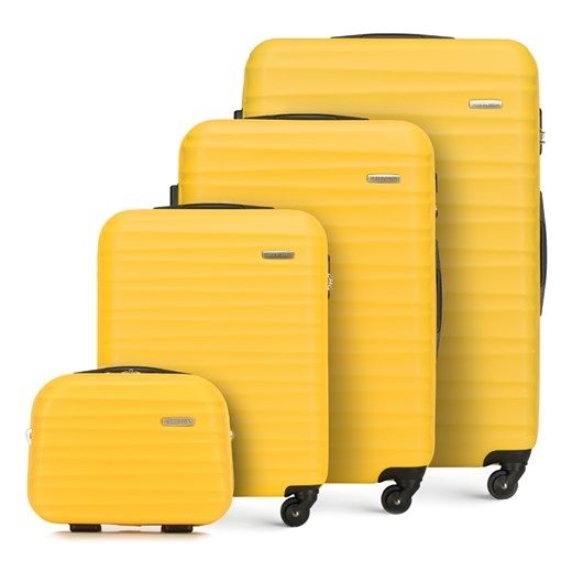 Zestaw walizek z ABS-u z żebrowaniem Wittchen okazyjna cena WITTCHEN