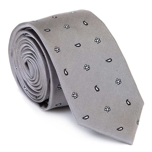 Krawat jedwabny w drobny wzór ze sklepu WITTCHEN w kategorii Krawaty - zdjęcie 135123707