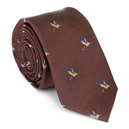 Krawat jedwabny w drobny wzór ze sklepu WITTCHEN w kategorii Krawaty - zdjęcie 135123708