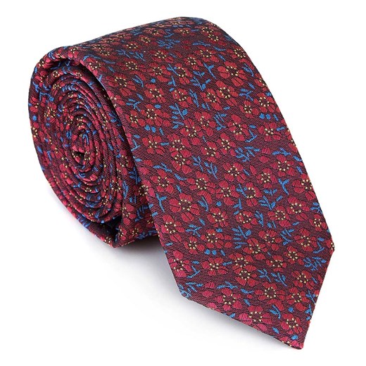 Krawat jedwabny w drobny wzór ze sklepu WITTCHEN w kategorii Krawaty - zdjęcie 135123709