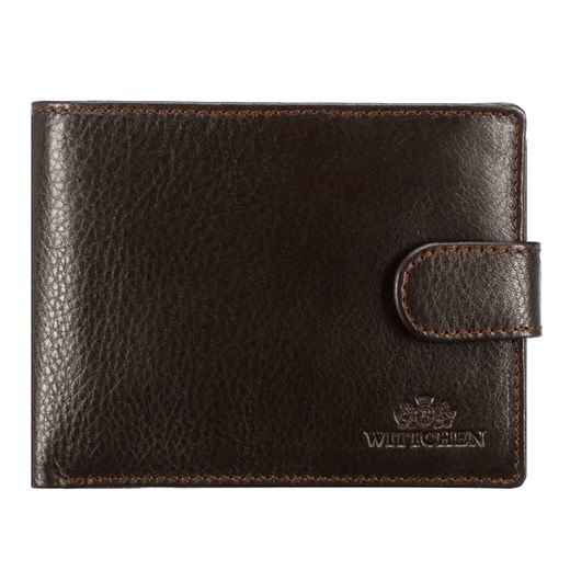 Męski portfel skórzany z przezroczystym panelem brązowy ze sklepu WITTCHEN w kategorii Portfele męskie - zdjęcie 135128109