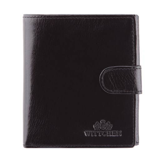 Męski portfel skórzany zapinany na zatrzask czarny ze sklepu WITTCHEN w kategorii Portfele męskie - zdjęcie 135128177