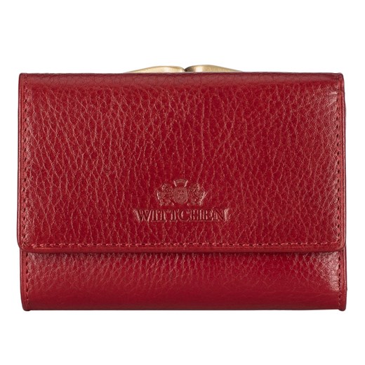 Damska portmonetka skórzana na bigiel mała czerwona ze sklepu WITTCHEN w kategorii Portfele damskie - zdjęcie 135128207