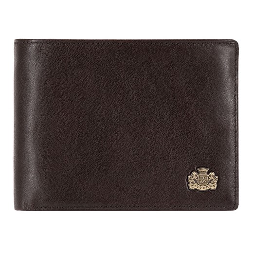 Męski portfel skórzany podwójnie rozkładany brązowy ze sklepu WITTCHEN w kategorii Portfele męskie - zdjęcie 135128427