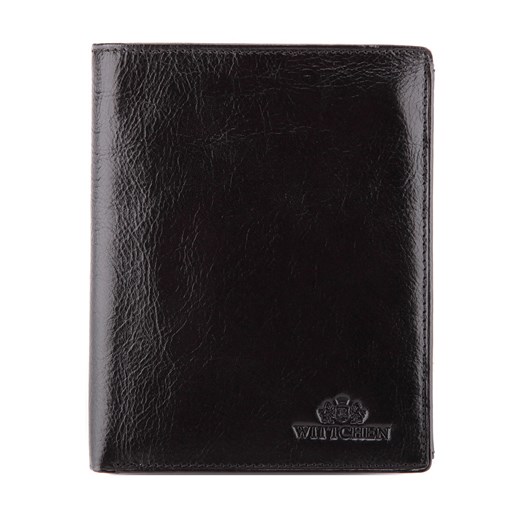 Męski portfel ze skóry prosty czarny ze sklepu WITTCHEN w kategorii Portfele męskie - zdjęcie 135128866