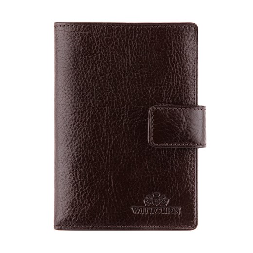 Męski portfel ze skóry zapinany na napę brązowy ze sklepu WITTCHEN w kategorii Portfele męskie - zdjęcie 135128965