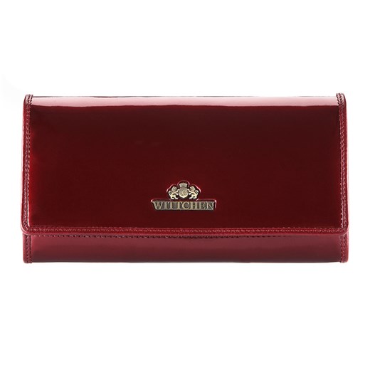 Damski portfel ze skóry lakierowany duży bordowy ze sklepu WITTCHEN w kategorii Portfele damskie - zdjęcie 135128988