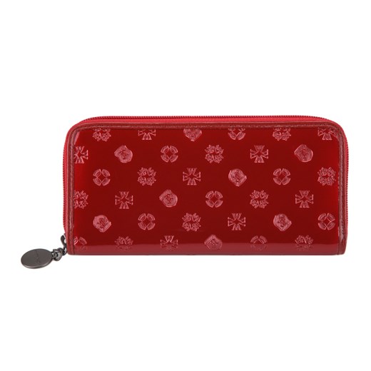 Duży portfel damski lakierowany mieszczący dowód rejestracyjny czerwony ze sklepu WITTCHEN w kategorii Portfele damskie - zdjęcie 135129038