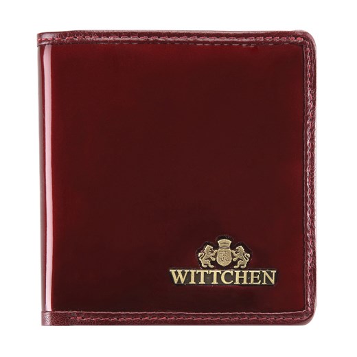 Damski portfel ze skóry lakierowany mały bordowy ze sklepu WITTCHEN w kategorii Portfele damskie - zdjęcie 135129086