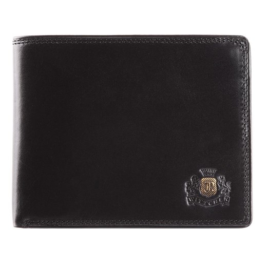 Męski portfel ze skóry z herbem bez zapięcia czarny ze sklepu WITTCHEN w kategorii Portfele męskie - zdjęcie 135129109