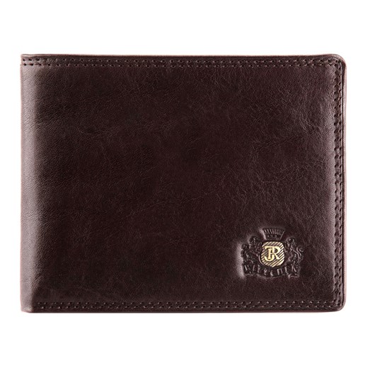 Męski portfel ze skóry z herbem bez zapięcia brązowy ze sklepu WITTCHEN w kategorii Portfele męskie - zdjęcie 135129115