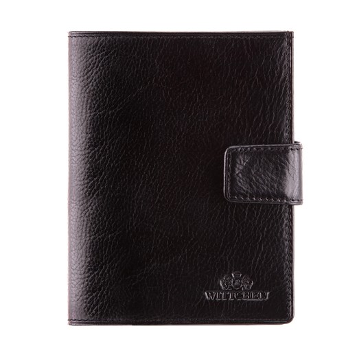 Damski portfel skórzany z przezroczystą kieszenią czarny ze sklepu WITTCHEN w kategorii Portfele damskie - zdjęcie 135129129