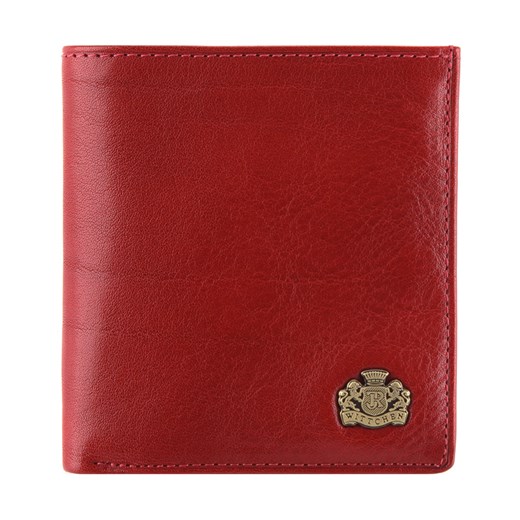Damski portfel skórzany z herbem na zatrzask czerwony ze sklepu WITTCHEN w kategorii Portfele damskie - zdjęcie 135129699