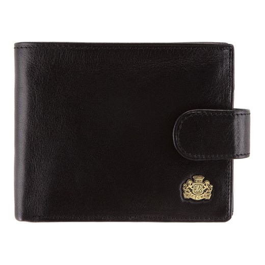 Męski portfel ze skory zapinany czarny ze sklepu WITTCHEN w kategorii Portfele męskie - zdjęcie 135129776